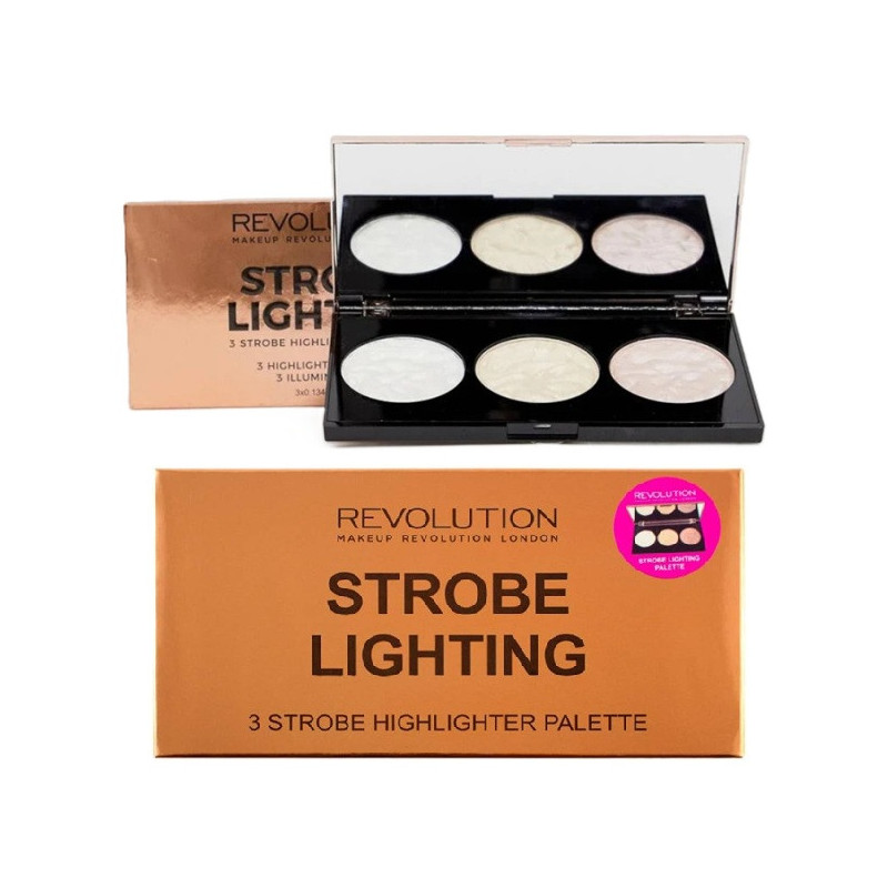 Palette Strobe Lighting Makeup Revolution - 3 Illuminateurs Visage | Beauté Maquillage