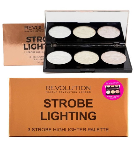 Palette Strobe Lighting Makeup Revolution - 3 Illuminateurs Visage | Beauté Maquillage