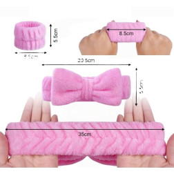 Kit Bandeau de Maquillage & Poignets x3